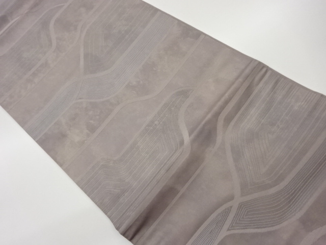 JAPANESE KIMONO / VINTAGE HIRAKI NAGOYA OBI / WOVEN ABSTRACT STRIPE